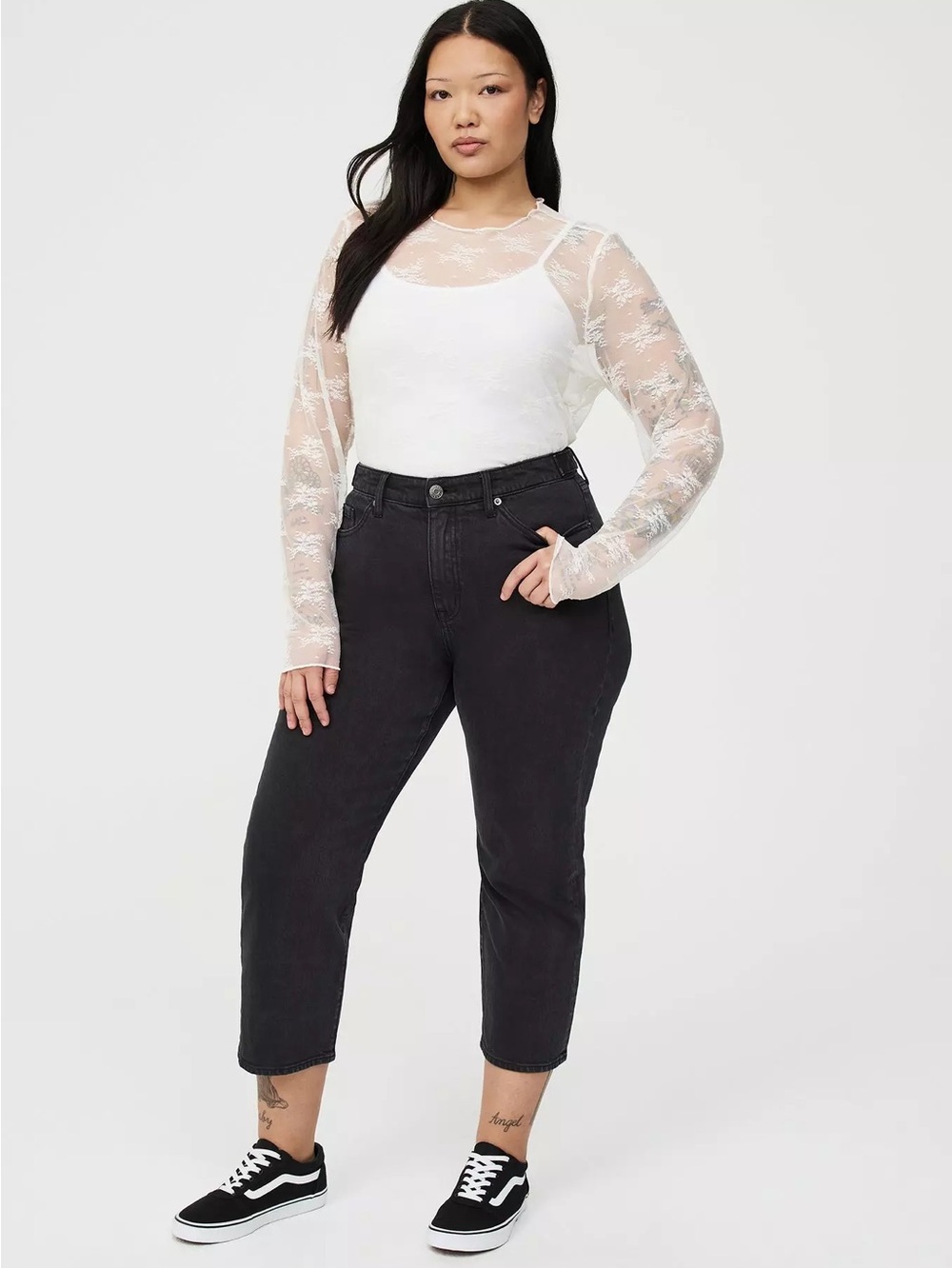 ✨NWT✨ torrid Sheer Lace Crew Neck Long Sleeve Top